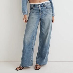 NWT Madewell x Molly Dickson Baggy Straight Jeans Size 25 Women’s Wide leg